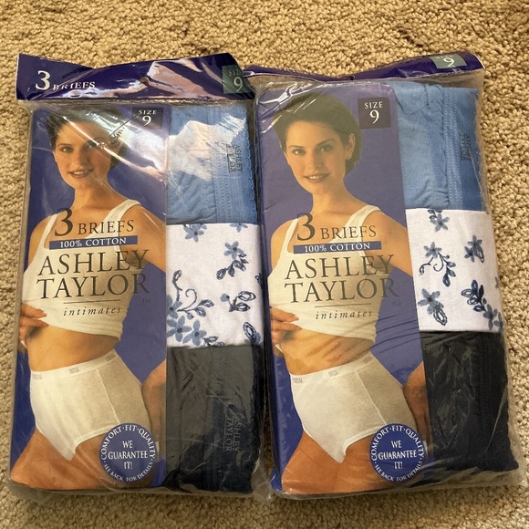 Ashley Taylor Other - Bundle of 2 Pack NEW Vintage Ashley Taylor Intimates 3 briefsCotton Panties sz 9